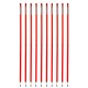 Slalom stangen 32mm - 170 cm (2-delig) - Set van 10 stuks - Rood